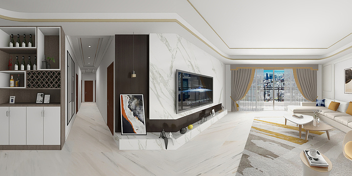 宣一方景文18022611115-湛江市世贸大厦蓝姐雅居-装修设计方案