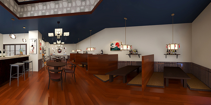 PN华山论剑-日式料理店-装修设计方案