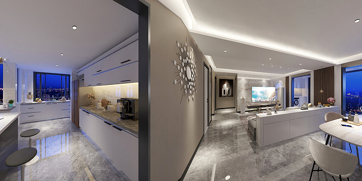 龚雨枫原创高端设计-富力院士廷休闲阳台-装修设计方案