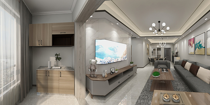 小韓-张哥雅居客厅贴瓷砖-装修设计方案