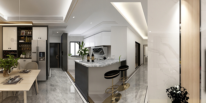 万肖zUXr-德信海德公园83.00㎡A2’3室2厅1卫1厨-装修设计方案