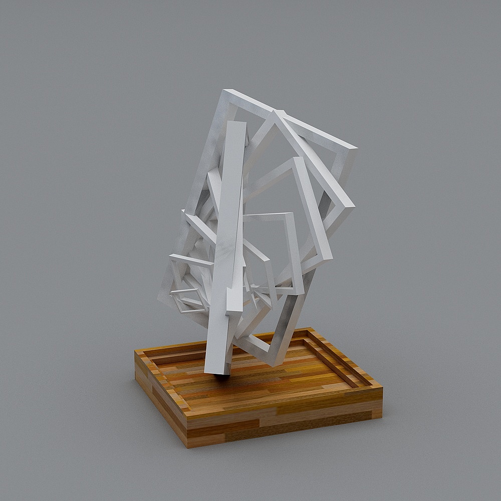 3现代抽象雕塑3D模型