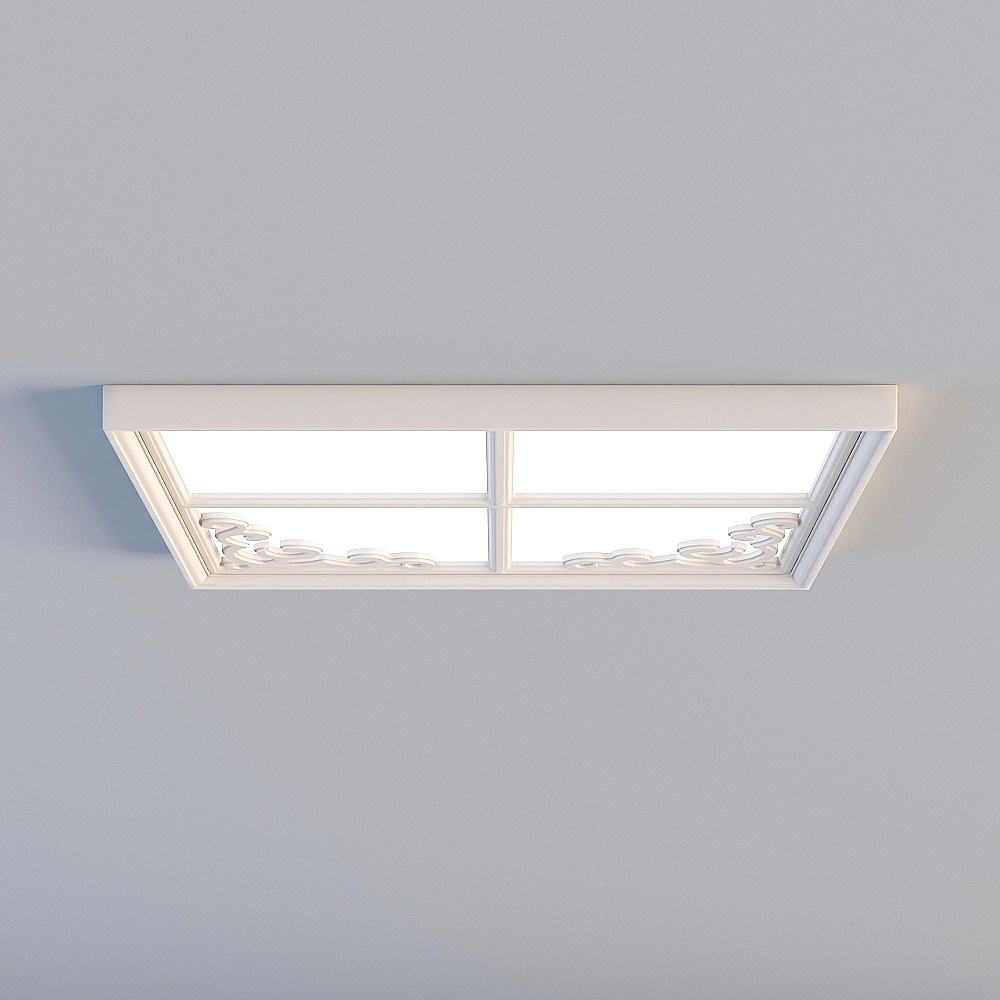 金澜之家-灯具-JLD30-002（高边香槟色花格灯边）3D模型
