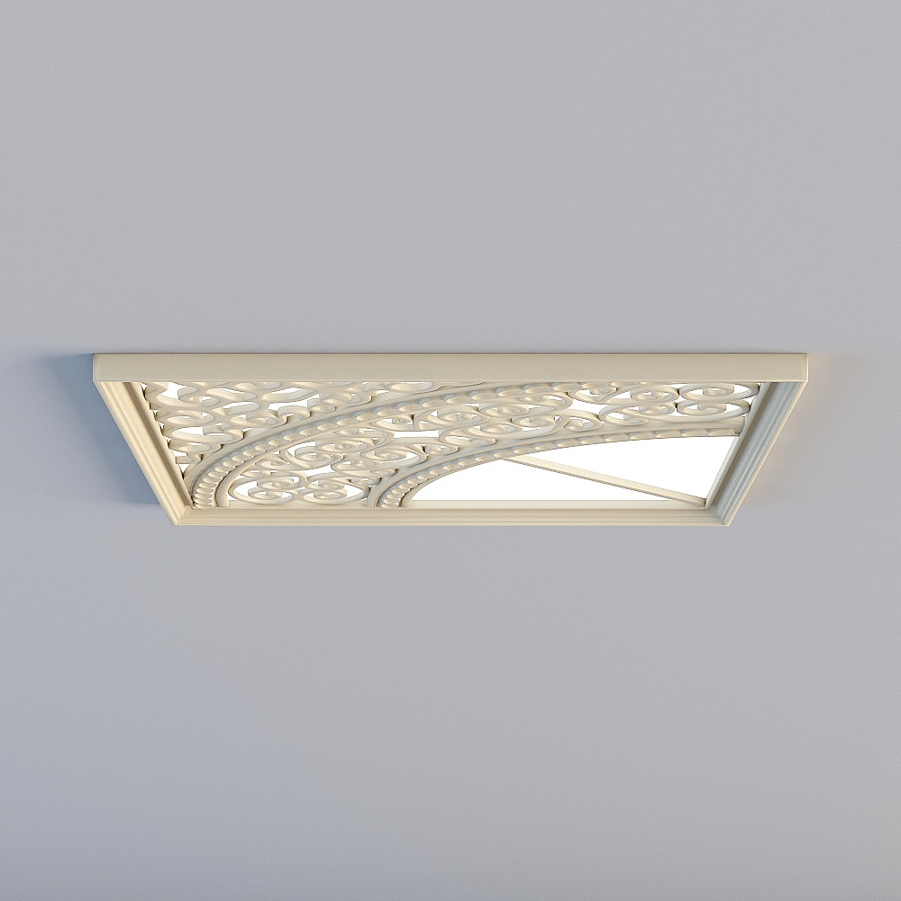 睿智康-灯具-JLD45-006(LED香槟色组合花格灯角）450x4503D模型