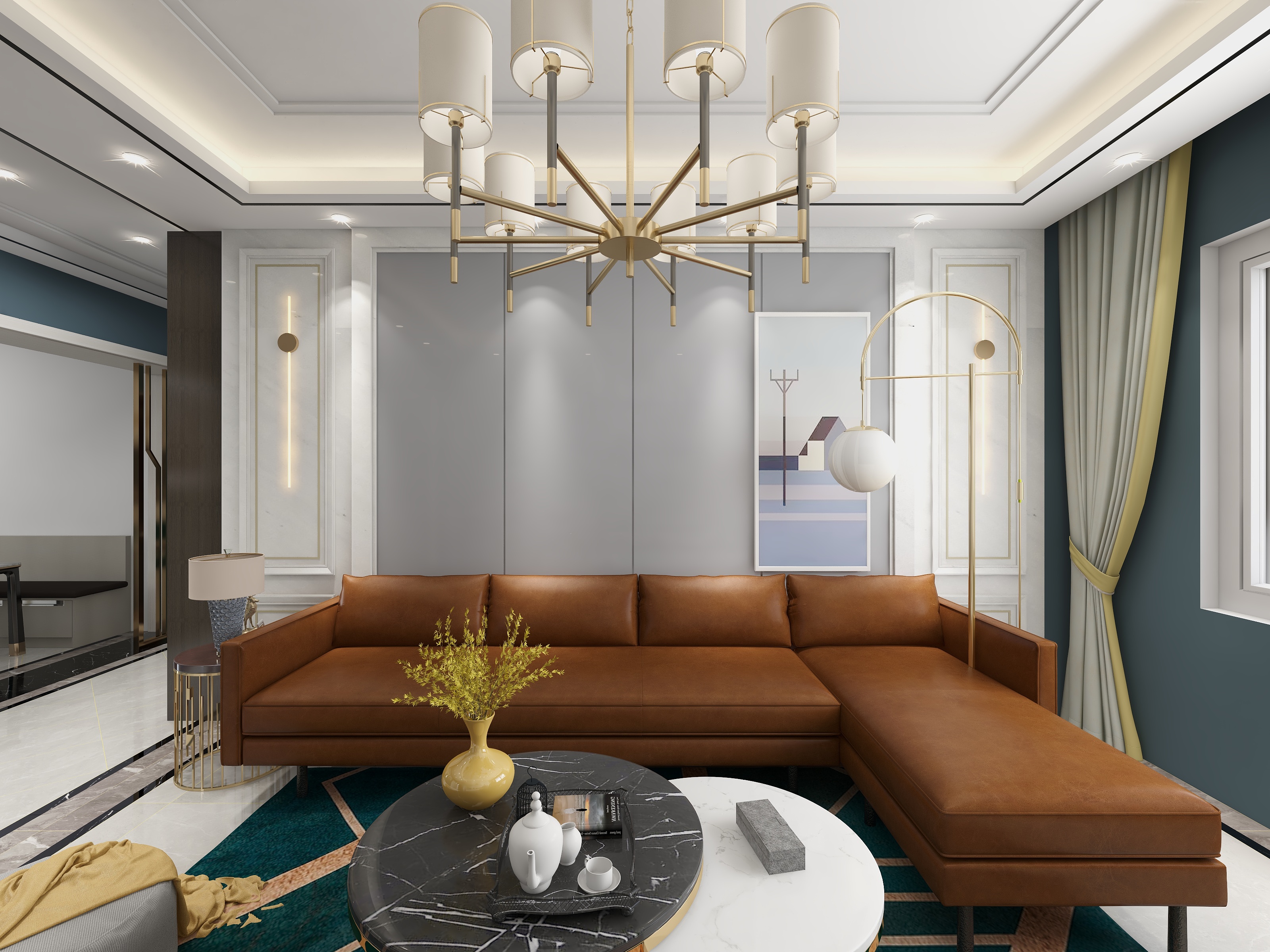 刘奇-轻奢风效果图-装修设计方案