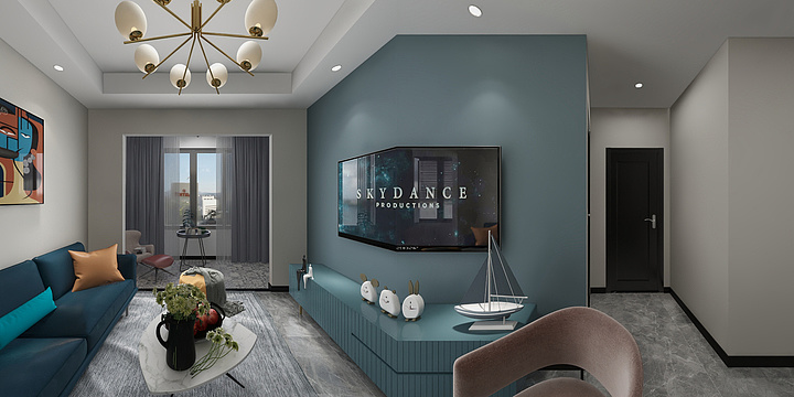 王某某668-B2户型现代-装修设计方案