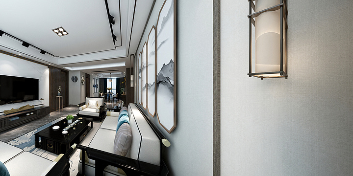 LJY88-华力紫云府9#704新中式-装修设计方案