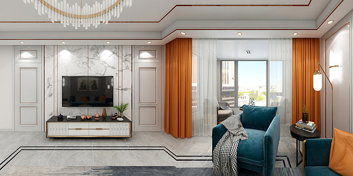 一个自由的流浪者-《奢·享》圣泰华府-134平现代轻奢-装修设计方案