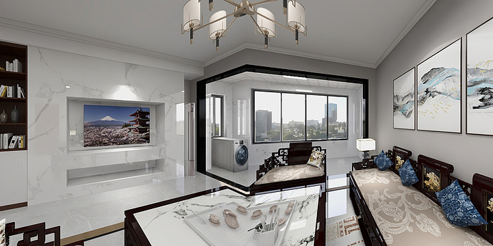 设计师胡修鹏-龙泉湾新中式-装修设计方案