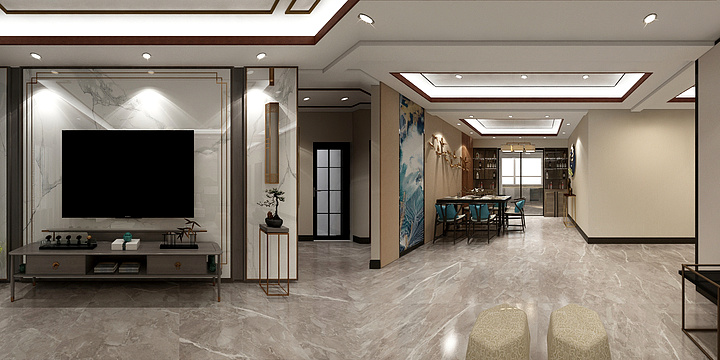 徐艺18533175955-唐城170新中式-装修设计方案