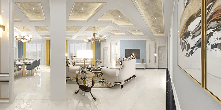 乐小酷-王总平层大客餐厅-装修设计方案