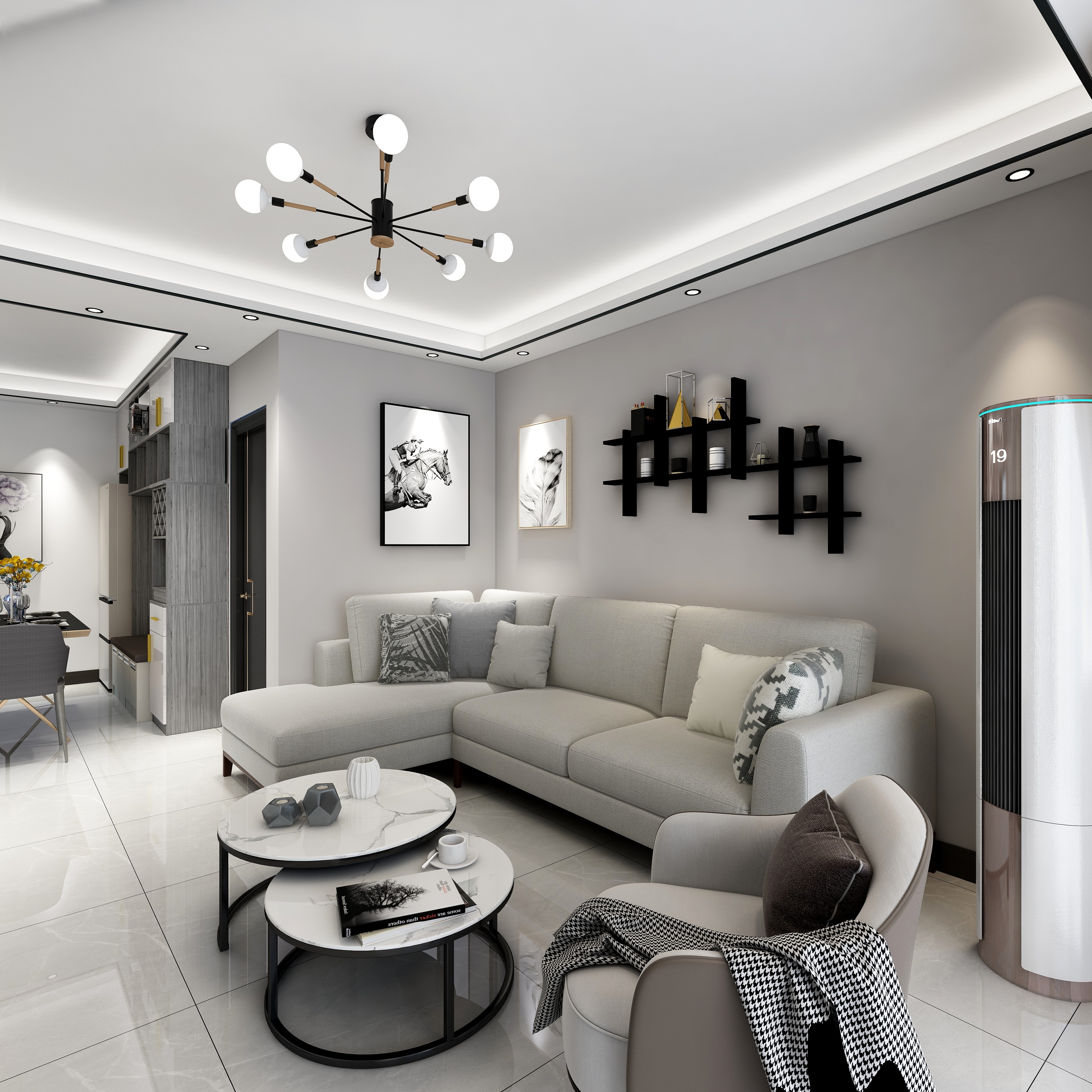 四川嘉阳装饰-高级黑白灰--简约-装修设计方案