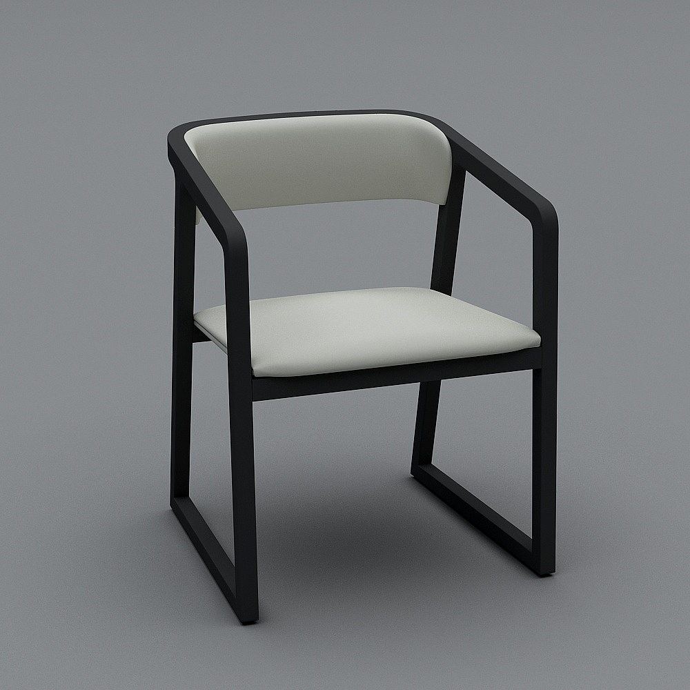 锐驰餐椅明MING有扶手3D模型