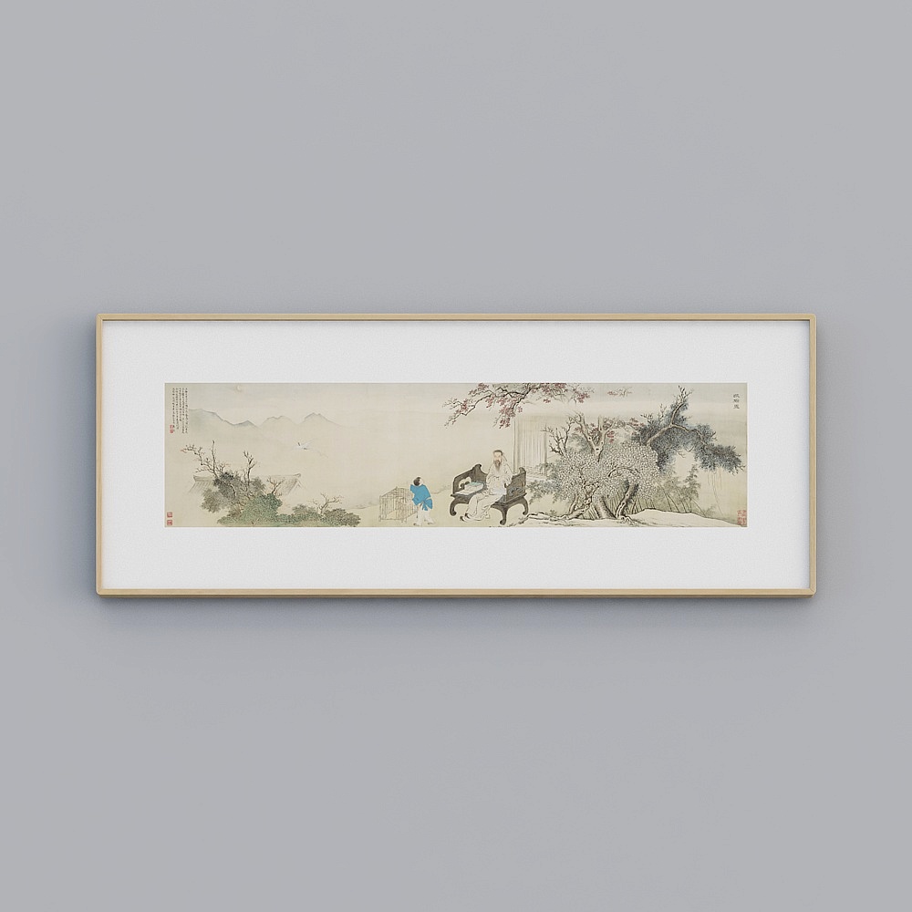 长方形画43D模型