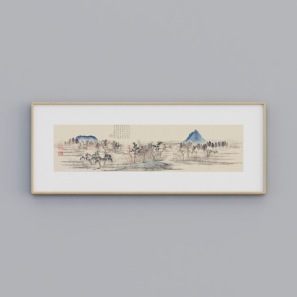 长方形画13D模型