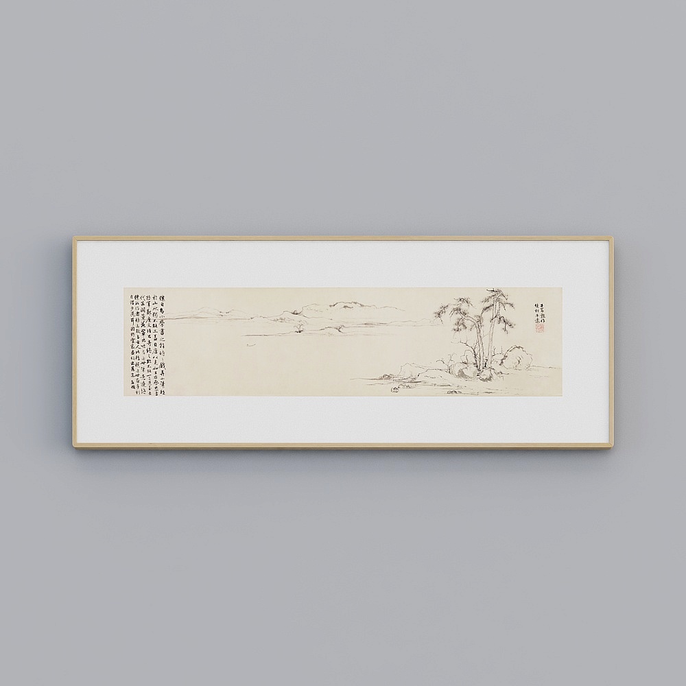 长方形画23D模型