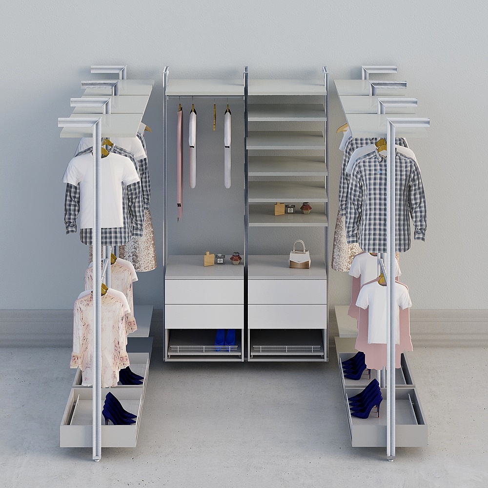 现代衣柜3D模型