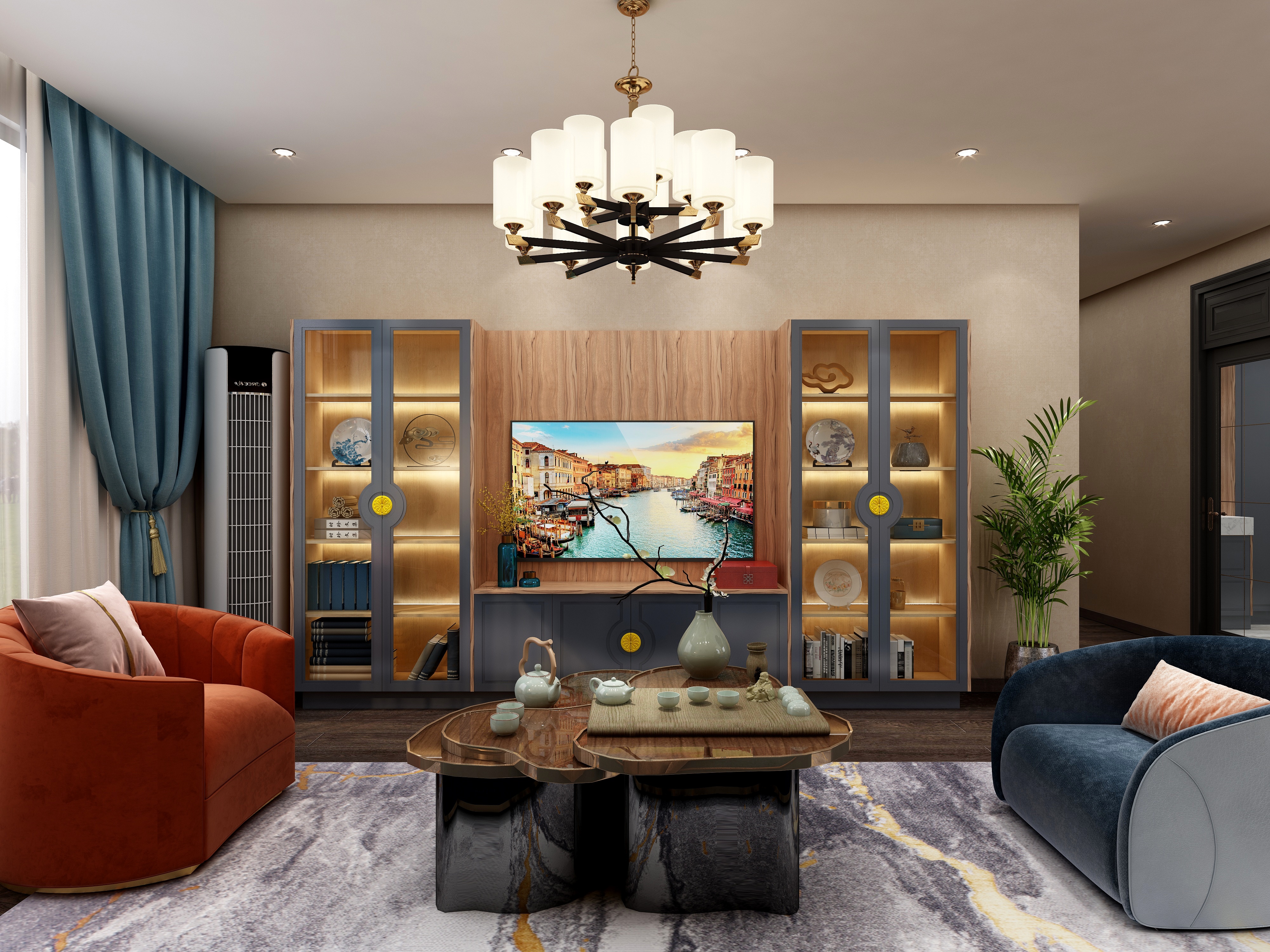 Tim设计_-新中式装修效果图