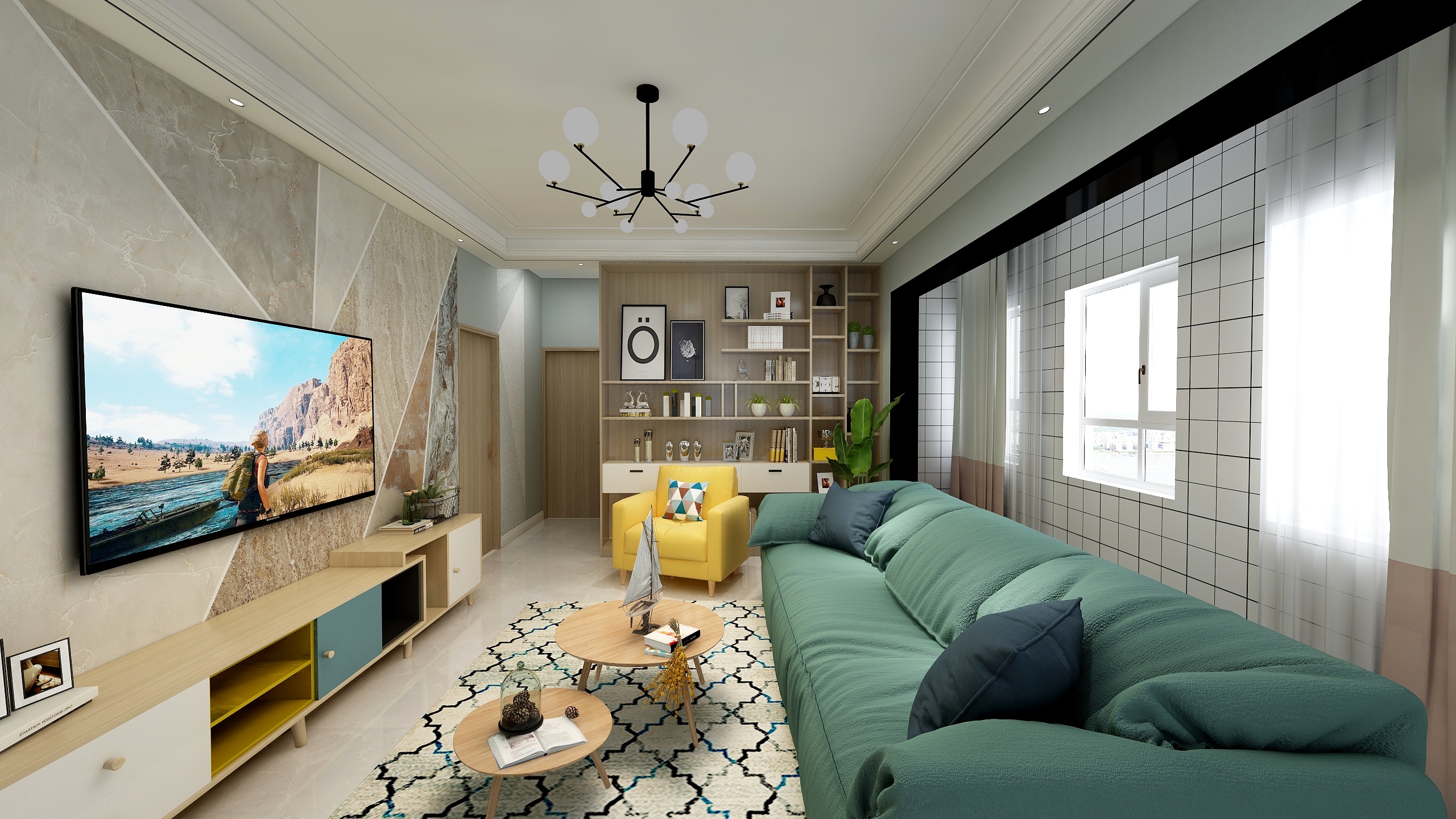 索菲亚小熊-瑞和园89.50㎡B户型3室2厅1卫-装修设计方案