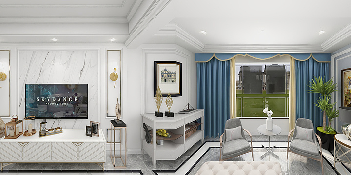 乐达装饰-华华-美式轻奢-装修设计方案