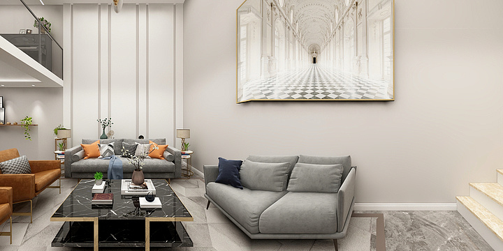 Maroon丿-轻奢-二层复试-装修设计方案