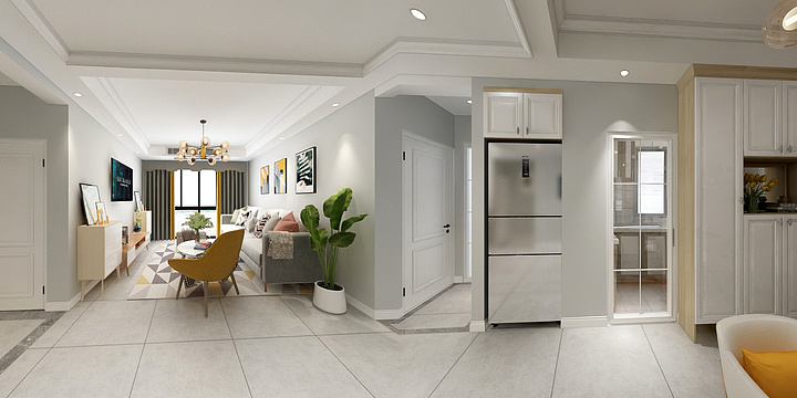 设计师梁盼-东湖郡周老师效果图-装修设计方案