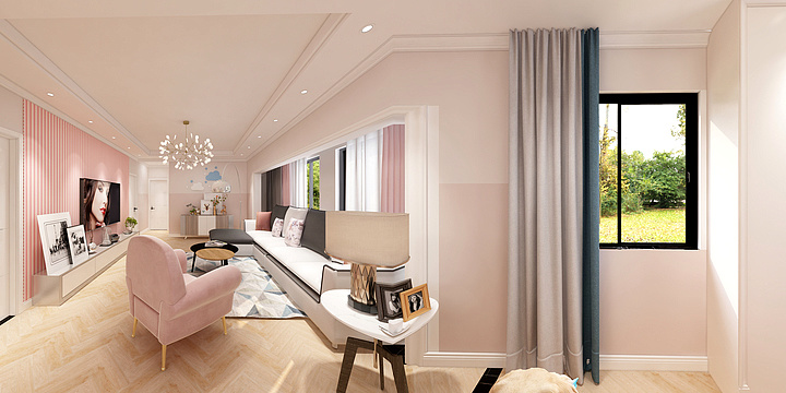 猫耳朵喵喵-瑞和园89.50㎡B户型3室2厅1卫-装修设计方案