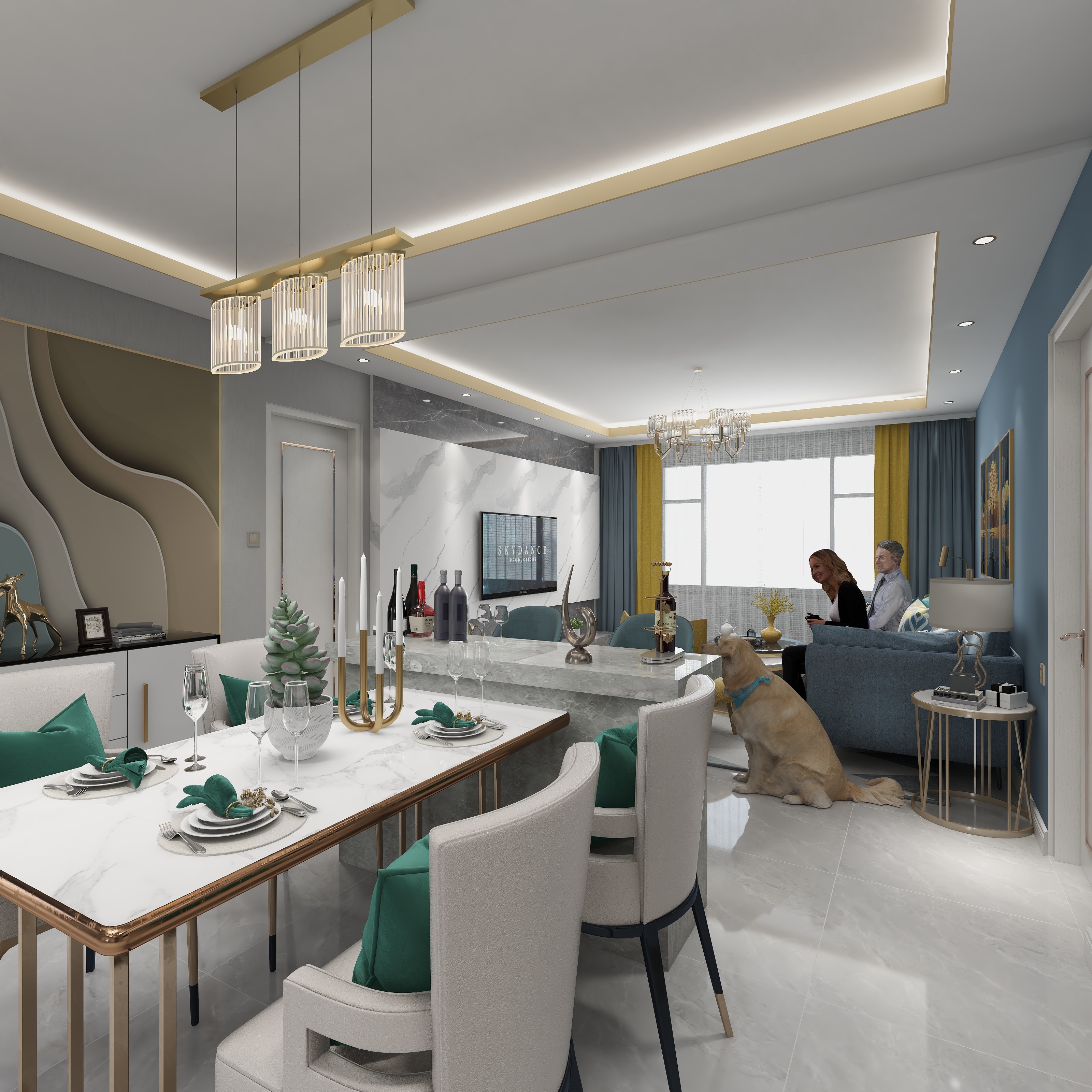 全案设计师何帅-31#样板间三室-装修设计方案