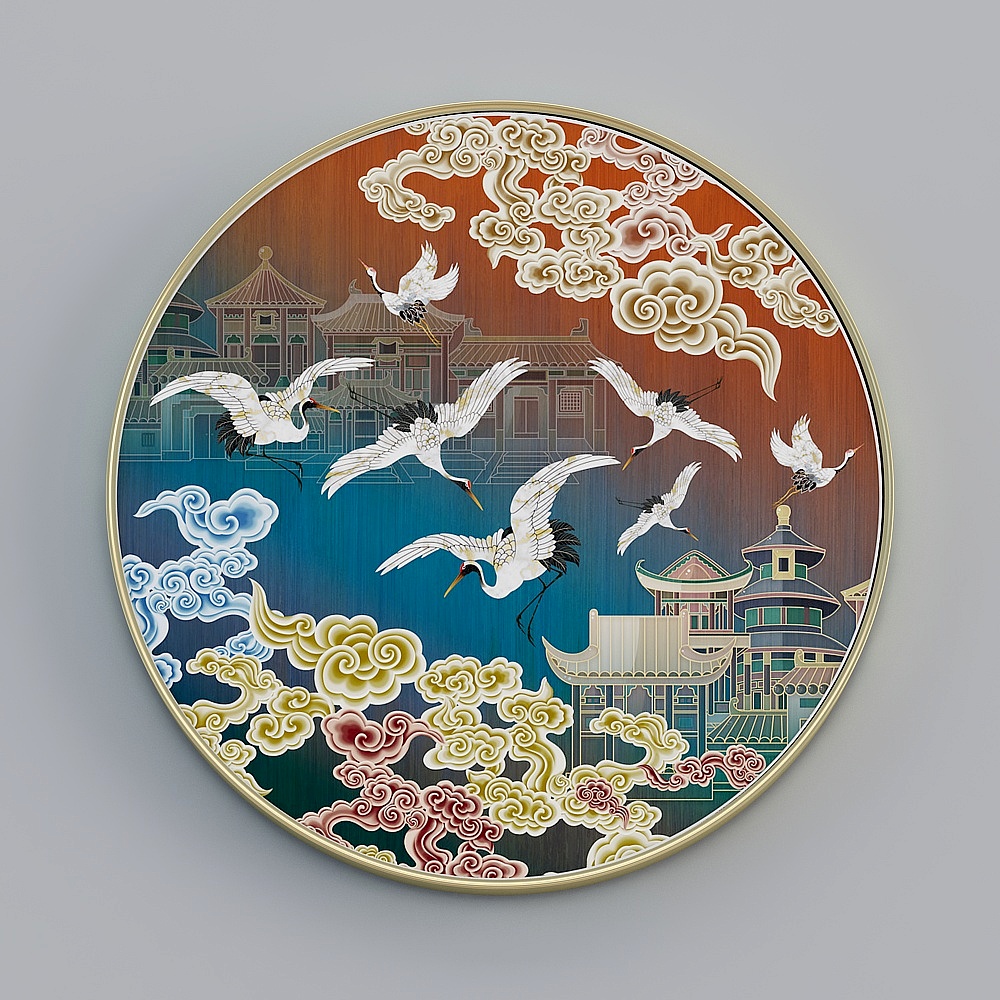 臣萱全屋配画-现代客厅装饰画-单幅-富贵吉祥G