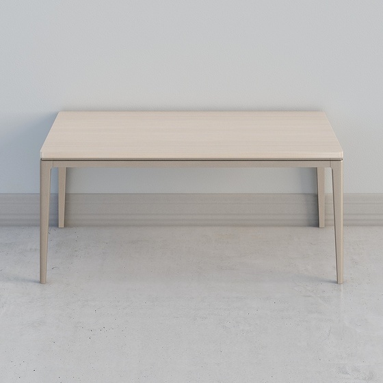 Stylish Gray Long Dining Table 3D Model for Dining Areas