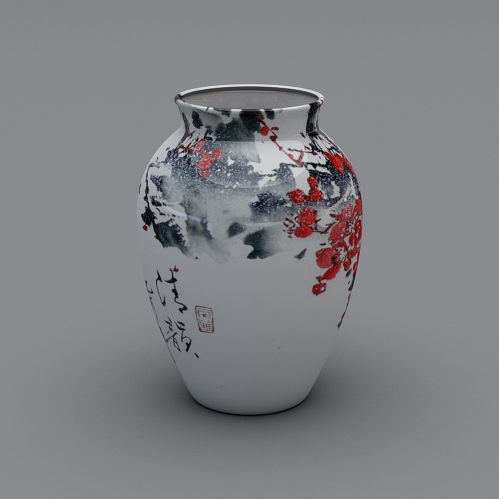 瓷器花瓶_033D模型