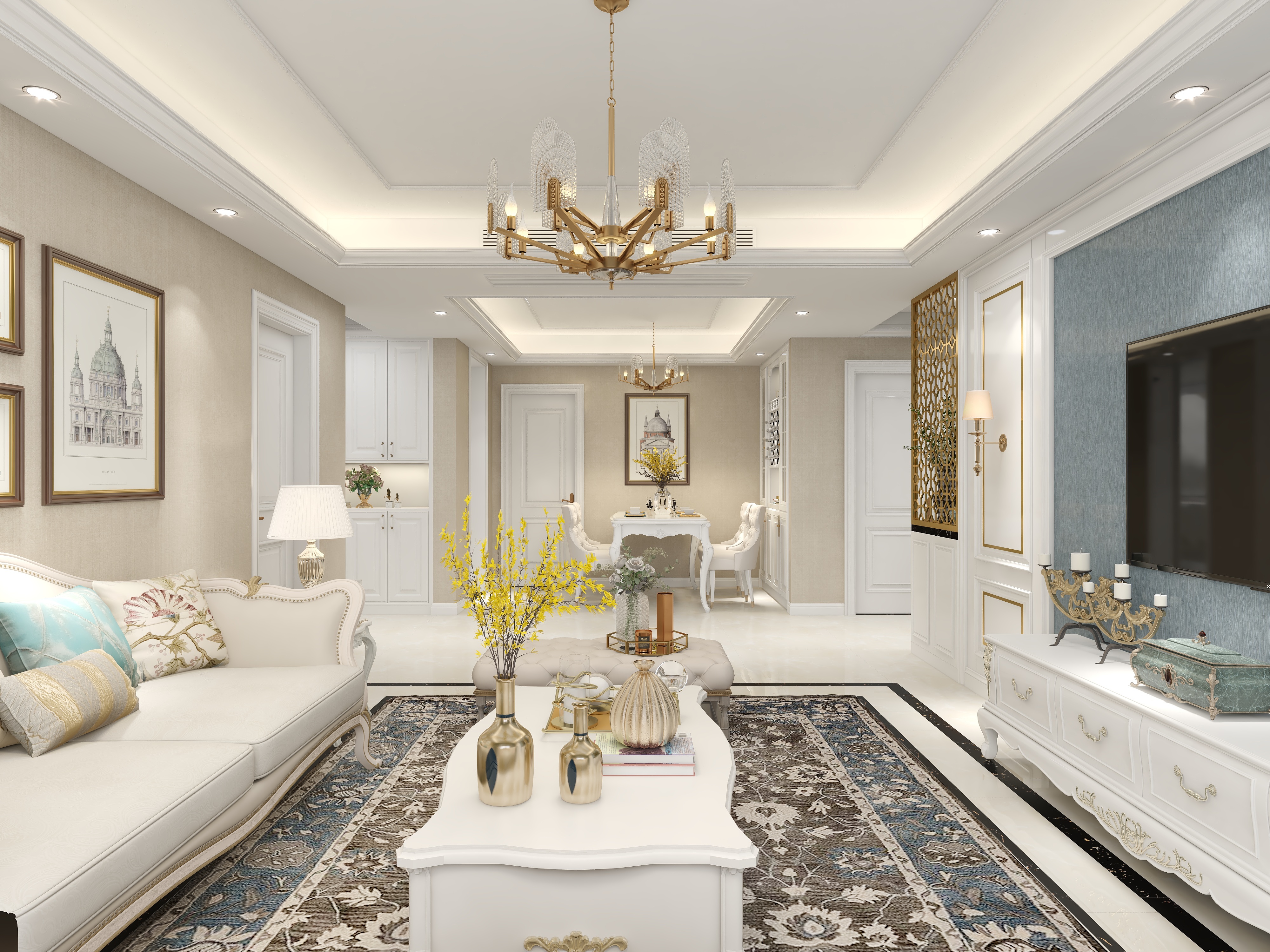 陈辉-飞扬华府156平方简欧装修效果图