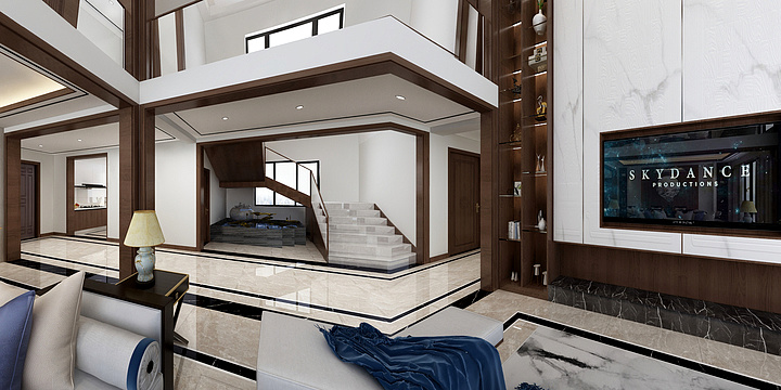 空間設計灬刘-新中式别墅-装修设计方案