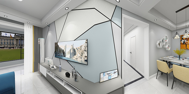 郭行-92平米拆改造型2-装修设计方案