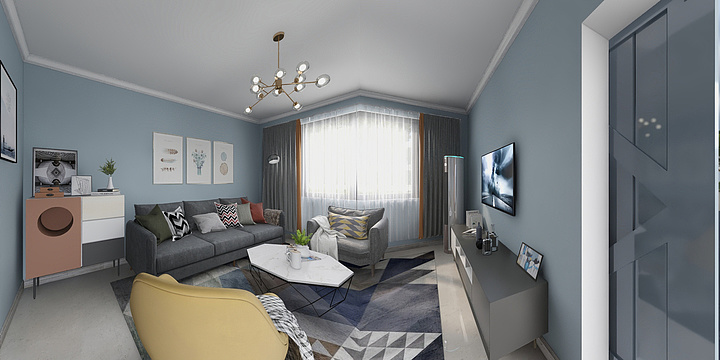 不桐整装苏正阳-苏庄一室一厅-装修设计方案