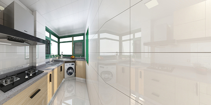 登超装饰-留馨花园橱柜效果图-装修设计方案