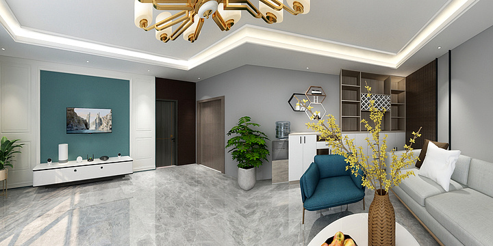 品艺装饰工程-安总，雅居，客厅部分-装修设计方案