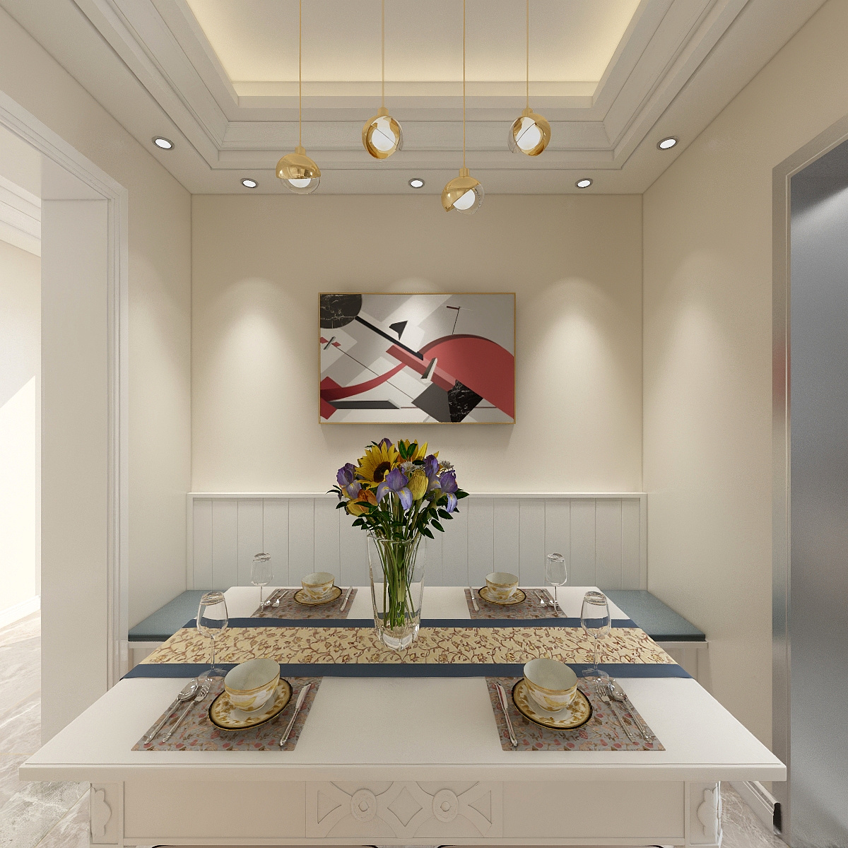 任东旭-112方混搭三居装修效果图