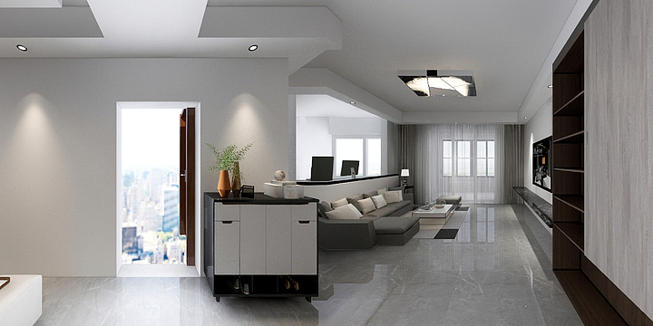 缘声鼎沸-黑白灰现代风-装修设计方案