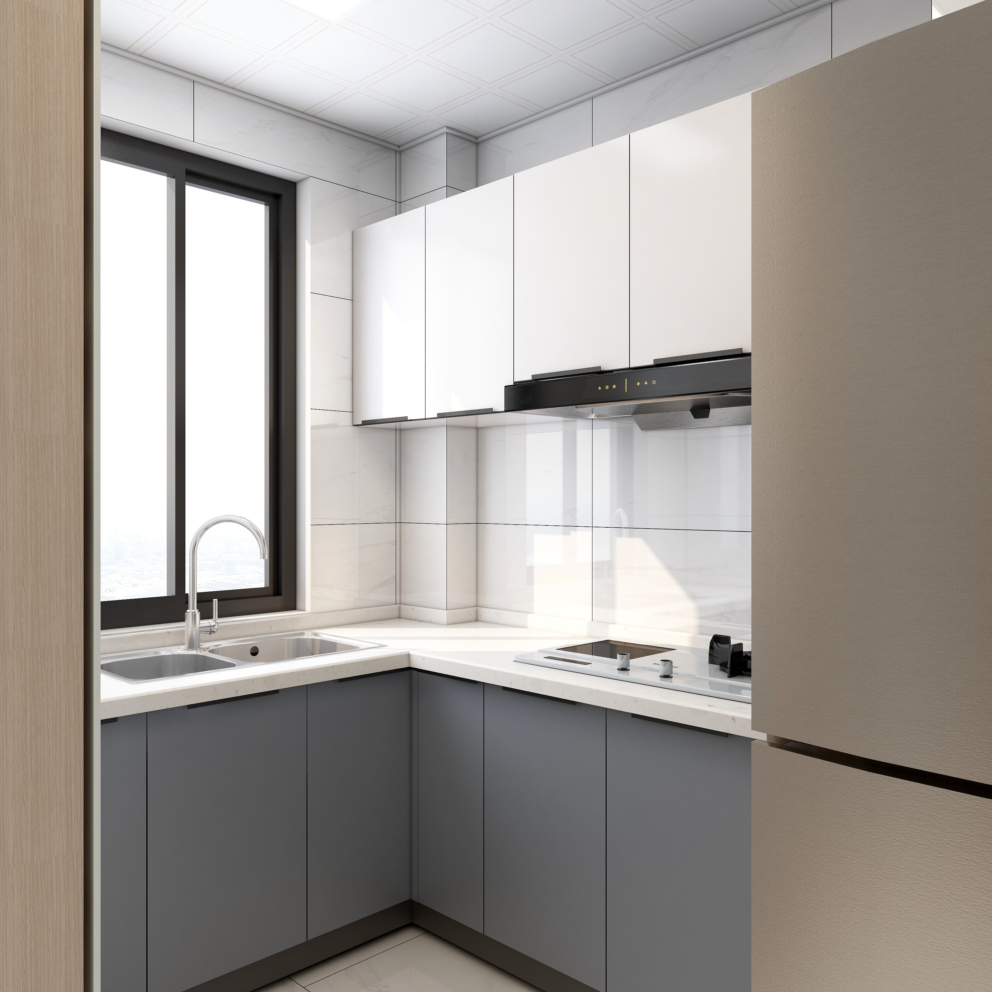 -II--德信海德公园83.00㎡A2’3室2厅1卫1厨-装修设计方案