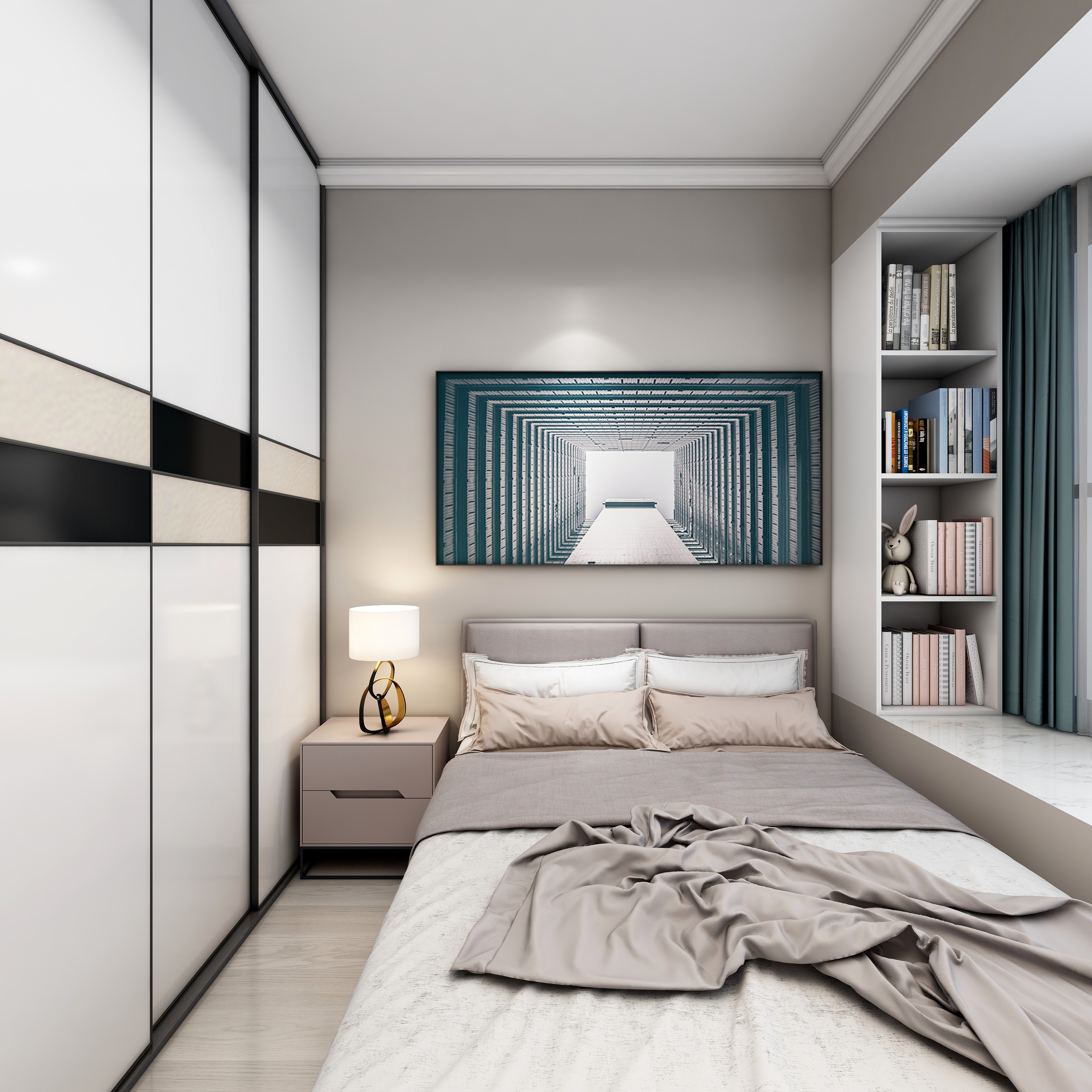 王翠丽-南国丽城欧式方案03户型装修效果图