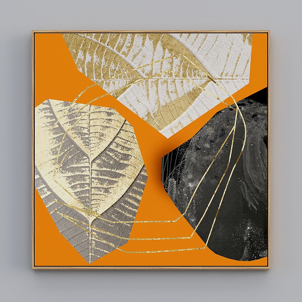 臣萱全屋配画-现代客厅装饰画-单幅-抽象画T