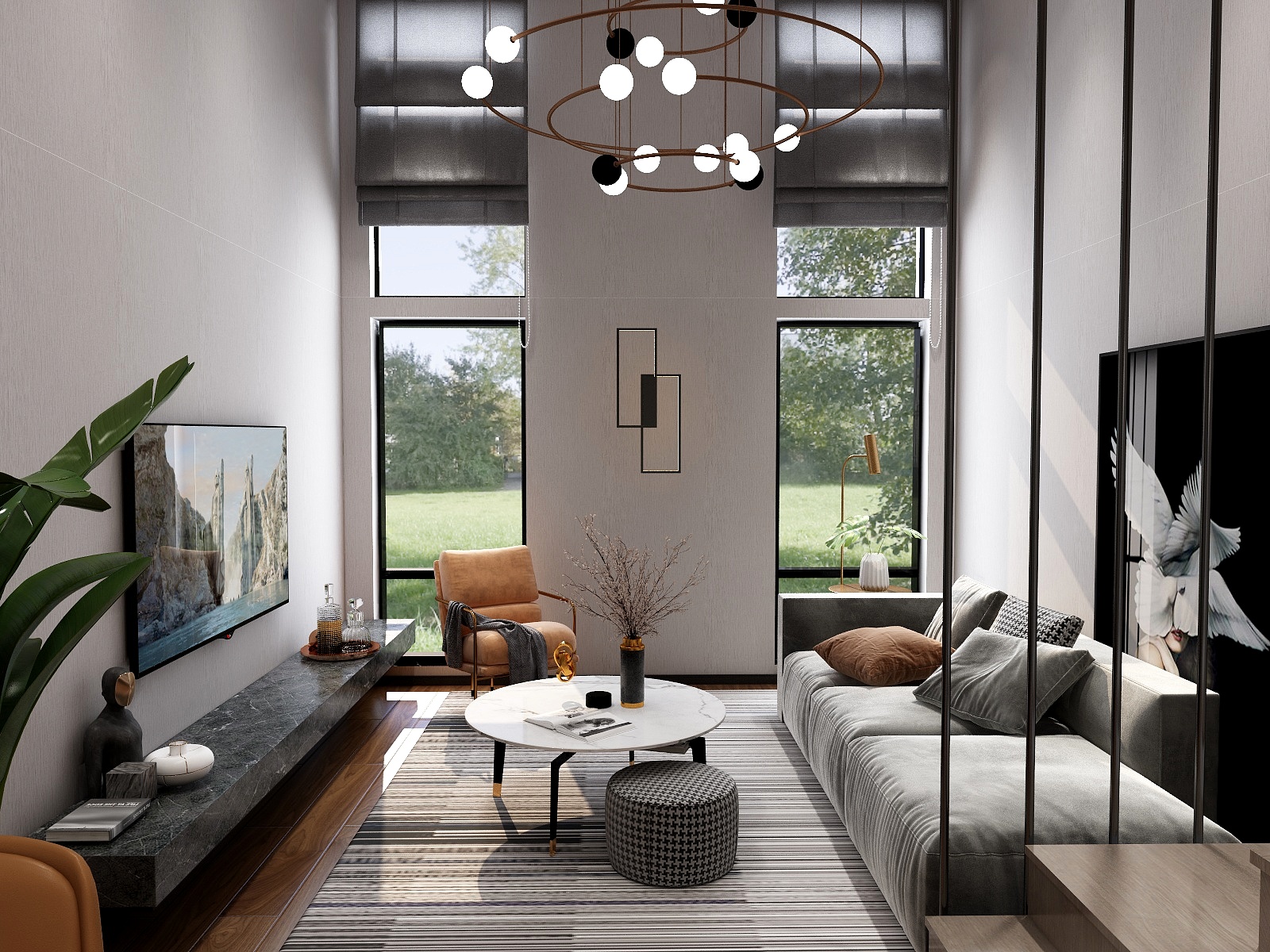 展卓设计-嘉年华跃层公寓-装修设计方案