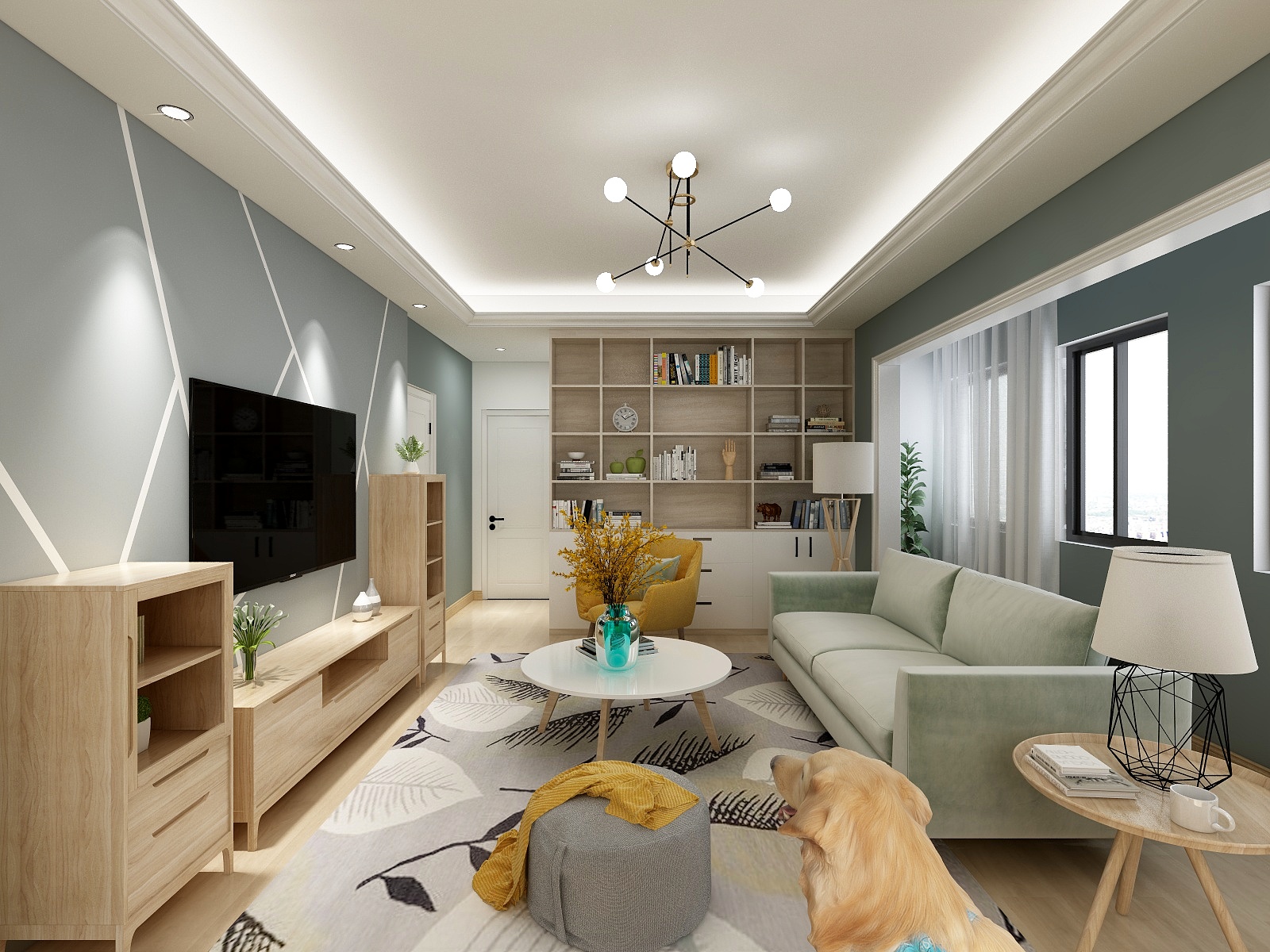 美居白羊-瑞和园89.50㎡B户型3室2厅1卫-装修设计方案