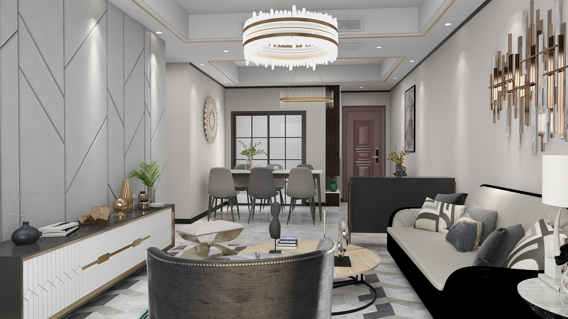 嘉禾璟衍-宇华豪庭2104现代轻奢-装修设计方案