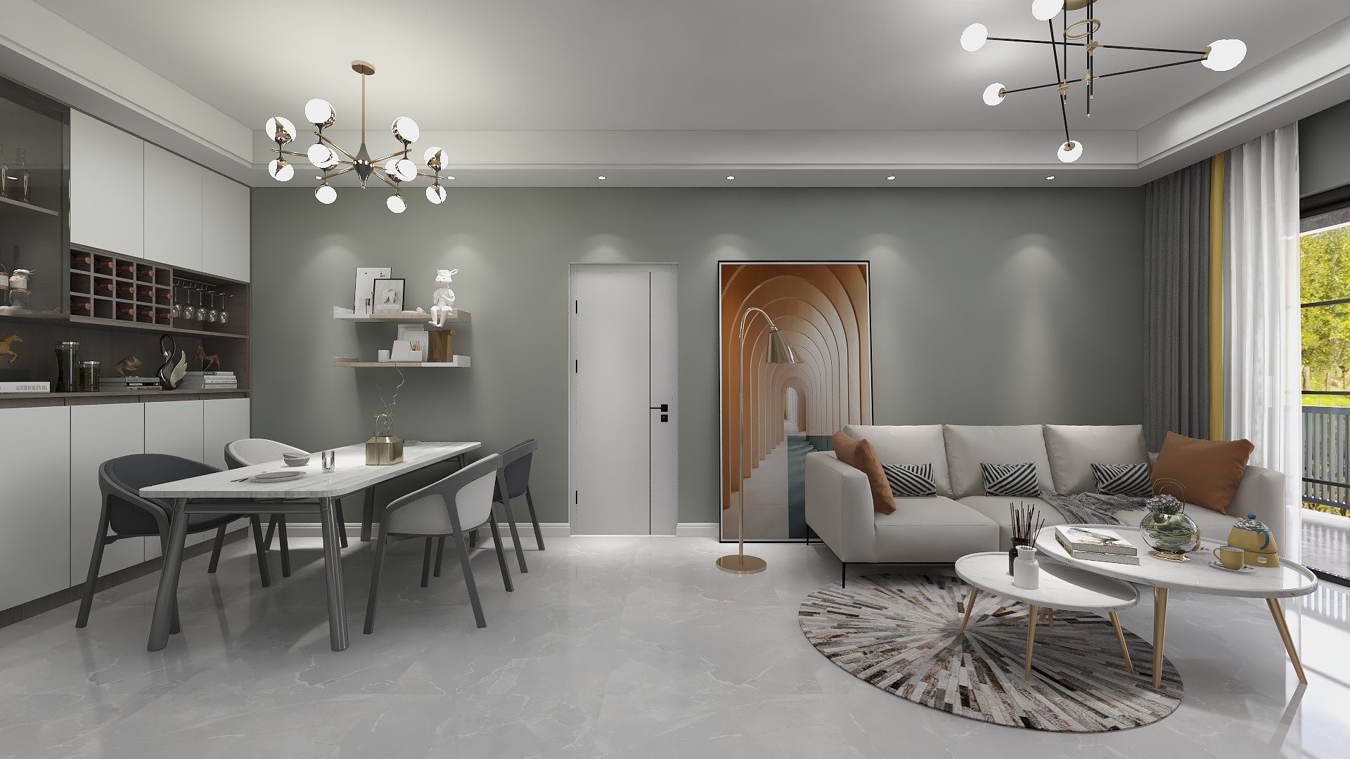 室内空间设计1230-万达b4户型-装修设计方案