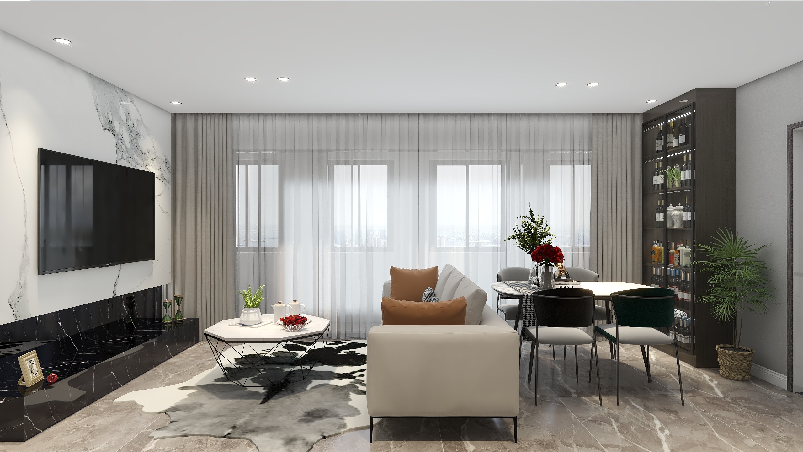 朵朵15-瑞和园89.50㎡B户型3室2厅1卫-装修设计方案