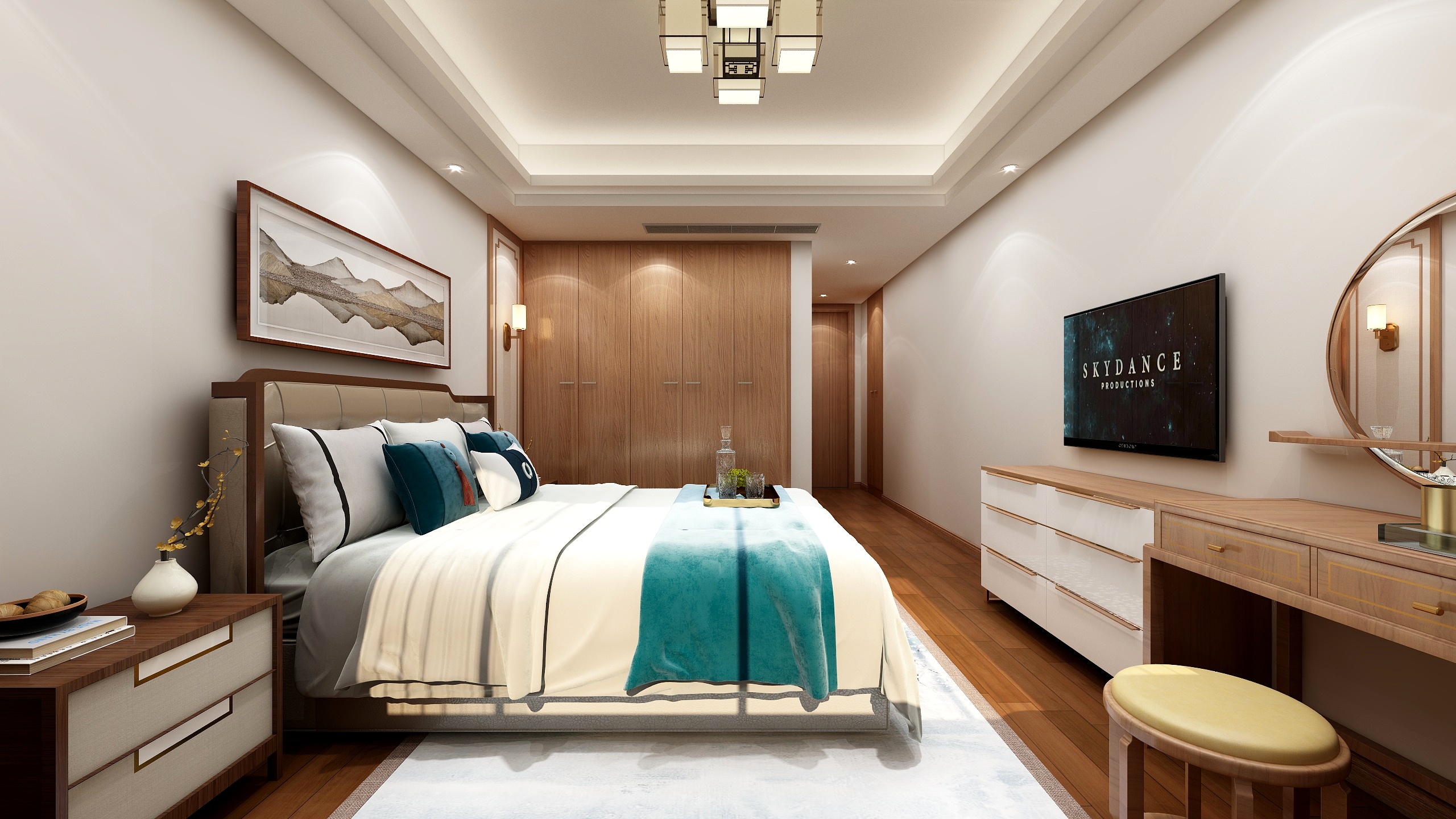 湛智华-新中式复式340平装修效果图