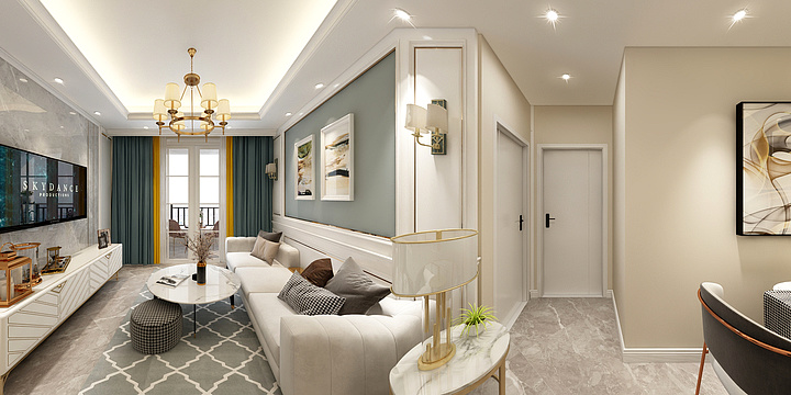 设计师ndPy-绿地未来城96方（三房一卫）-装修设计方案