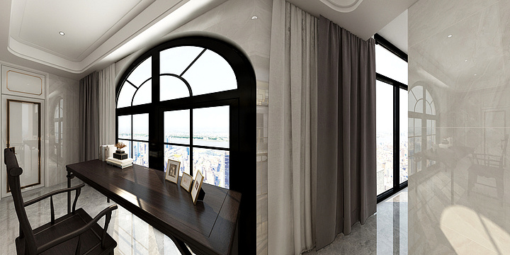 艺盟百胜红木家具-中央花园-装修设计方案